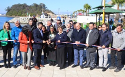 Ministra López encabeza inauguración del nuevo borde costero Fragata María Isabel en Talcahuano.